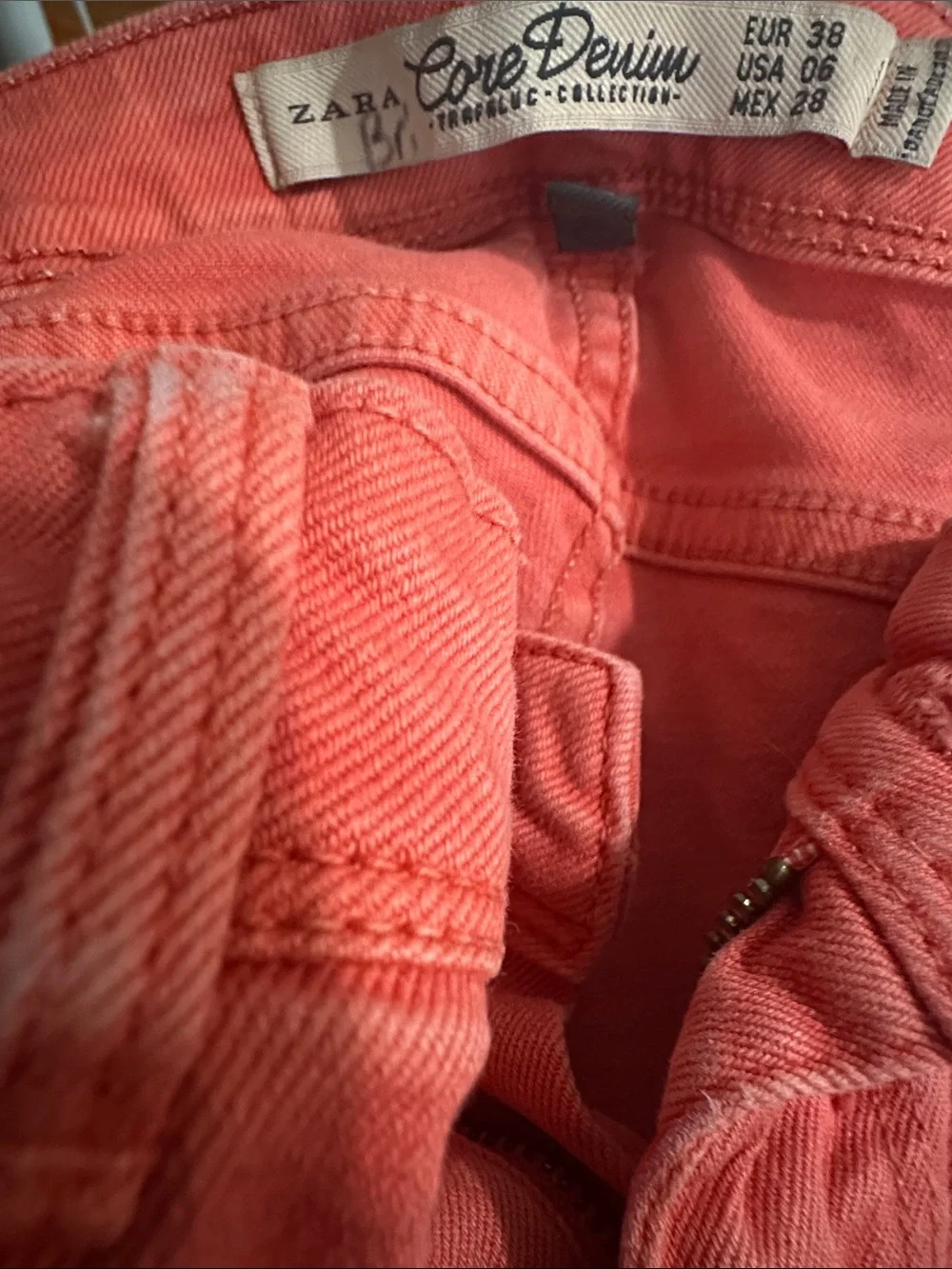 Zara Trafaluc Core Denim Coral Skinny Jeans - Picture 3 of 4